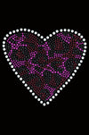 Fuchsia Leopard Heart - Womens T-shirt