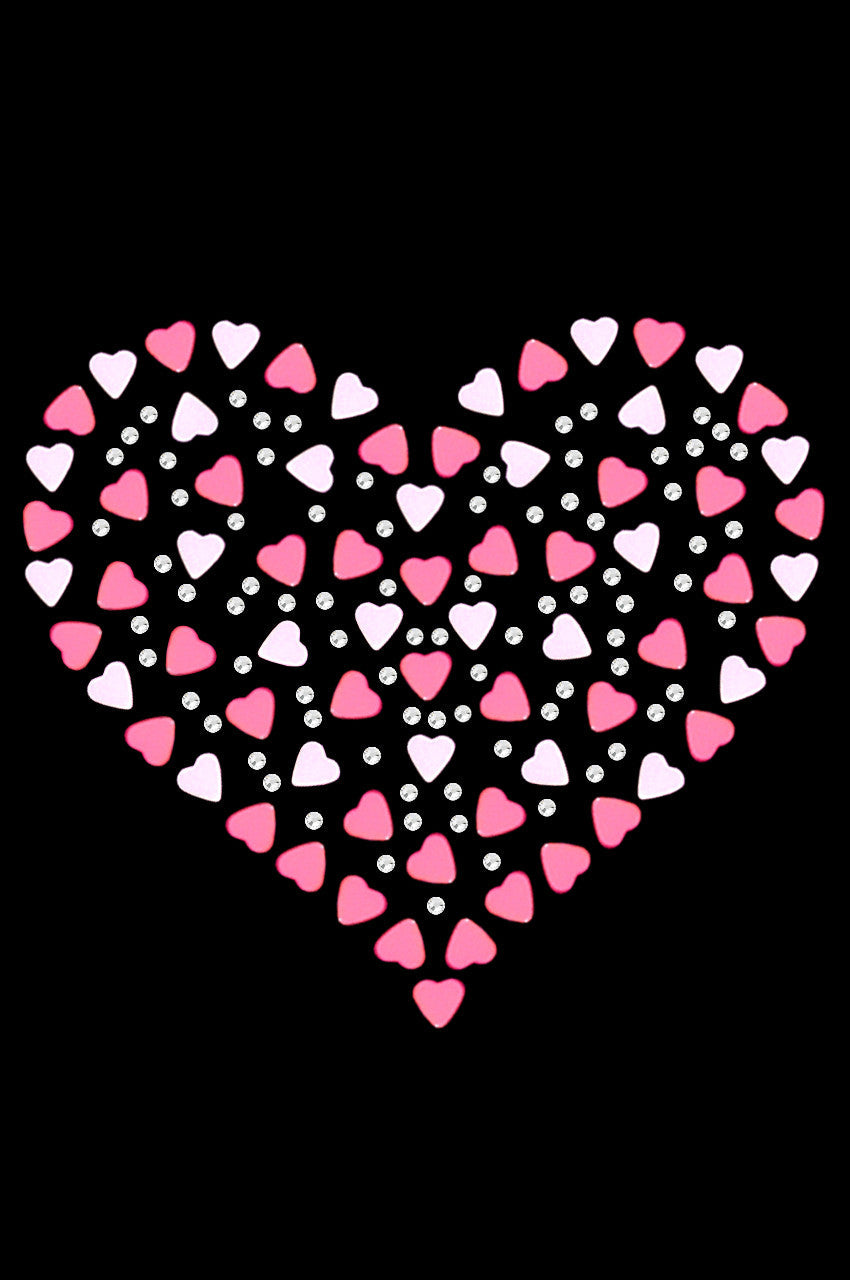Pink Nailhead Hearts - Womens T-shirt