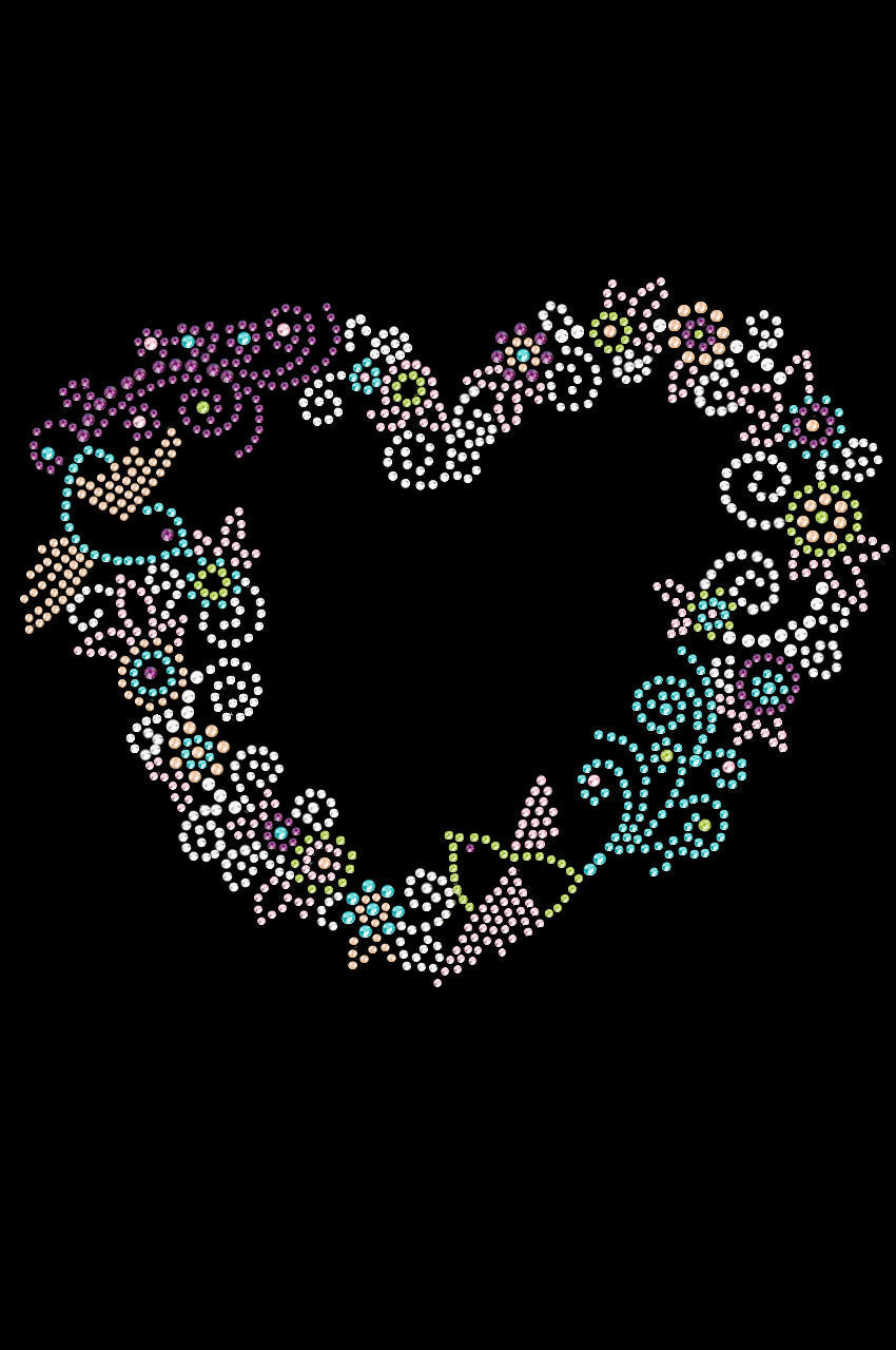 Spring Flower & Bird Heart - Womens T-shirt
