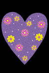 Purple Glitter Heart - Womens T-shirt