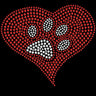 Red Heart with Paw 2 - Women's T-shirt