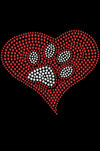 Red Heart with Paw 2 - Womens T-shirt