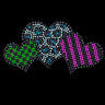 Leopard, Checks, & Stripes (Multicolor) Hearts - Dog Custom Tutu
