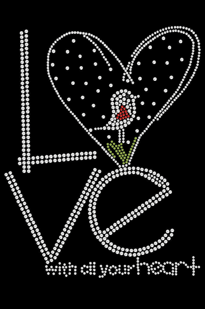 Love With All Your Heart Love Bird - Womens T-shirt