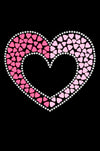 Pink & Light Pink Nailhead Hearts - Womens T-shirt