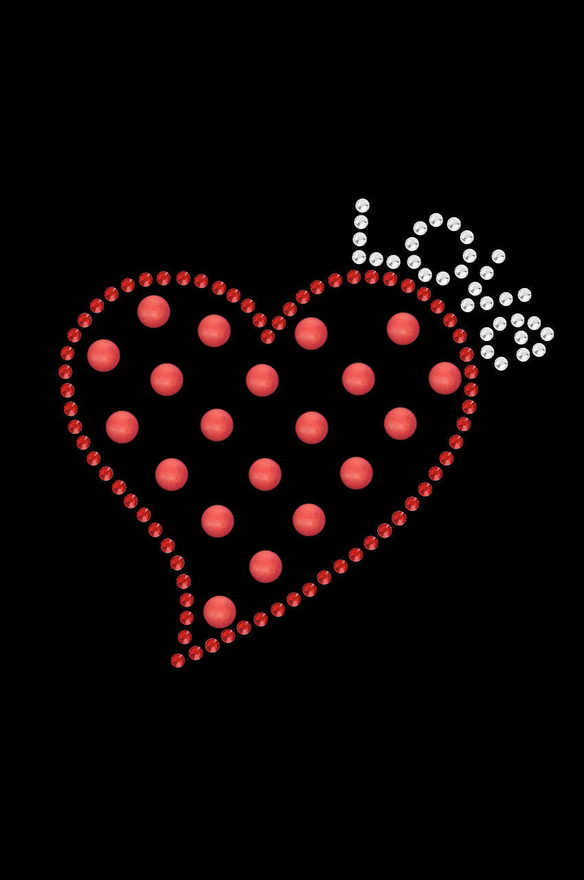 Small Love Polka Dot Heart - Womens T-shirt