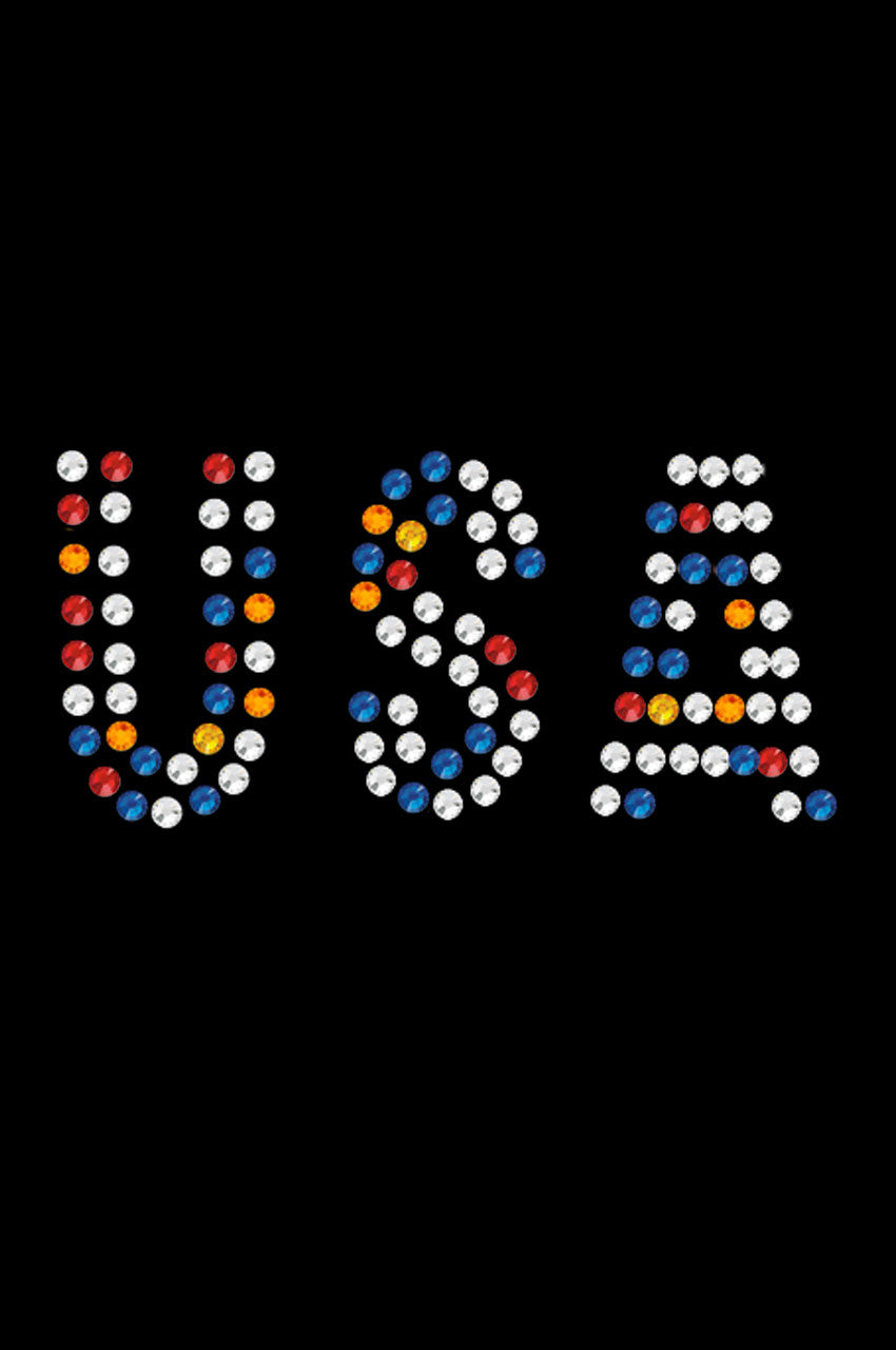 USA - Multicolor Rhinestones - Bandanna