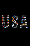 USA - Multicolor Rhinestones - Bandanna