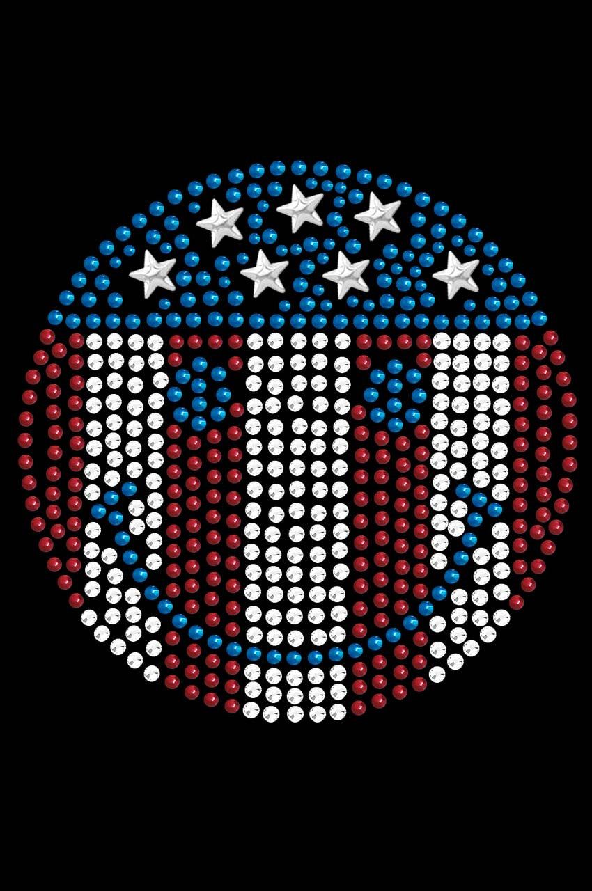 Happy Face Red, White, & Blue -Bandanna