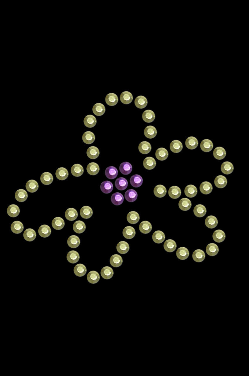 Lime & Purple Flower - Bandanna