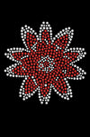 Red Rhinestone Flower - Bandanna
