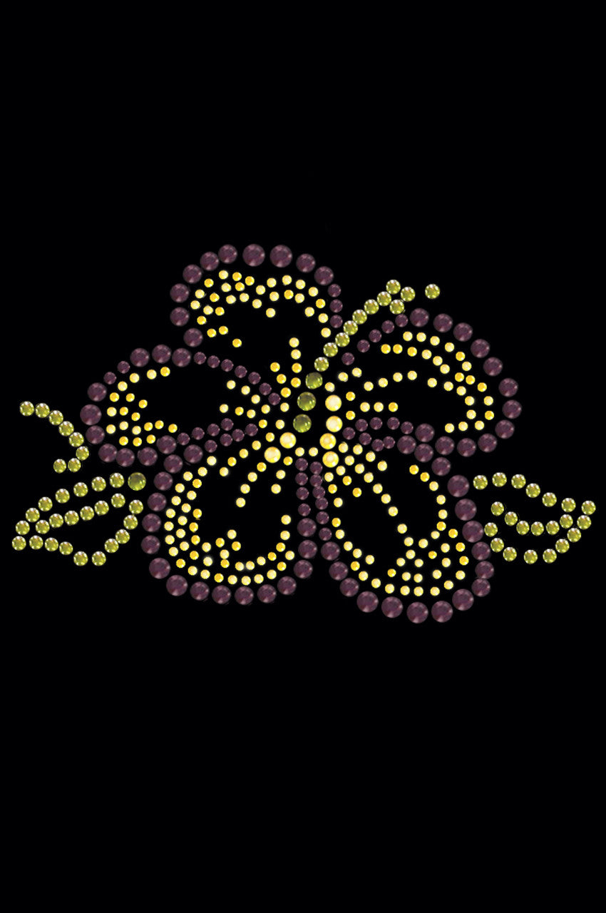 Purple & Yellow Hibiscus - Womens T-shirt