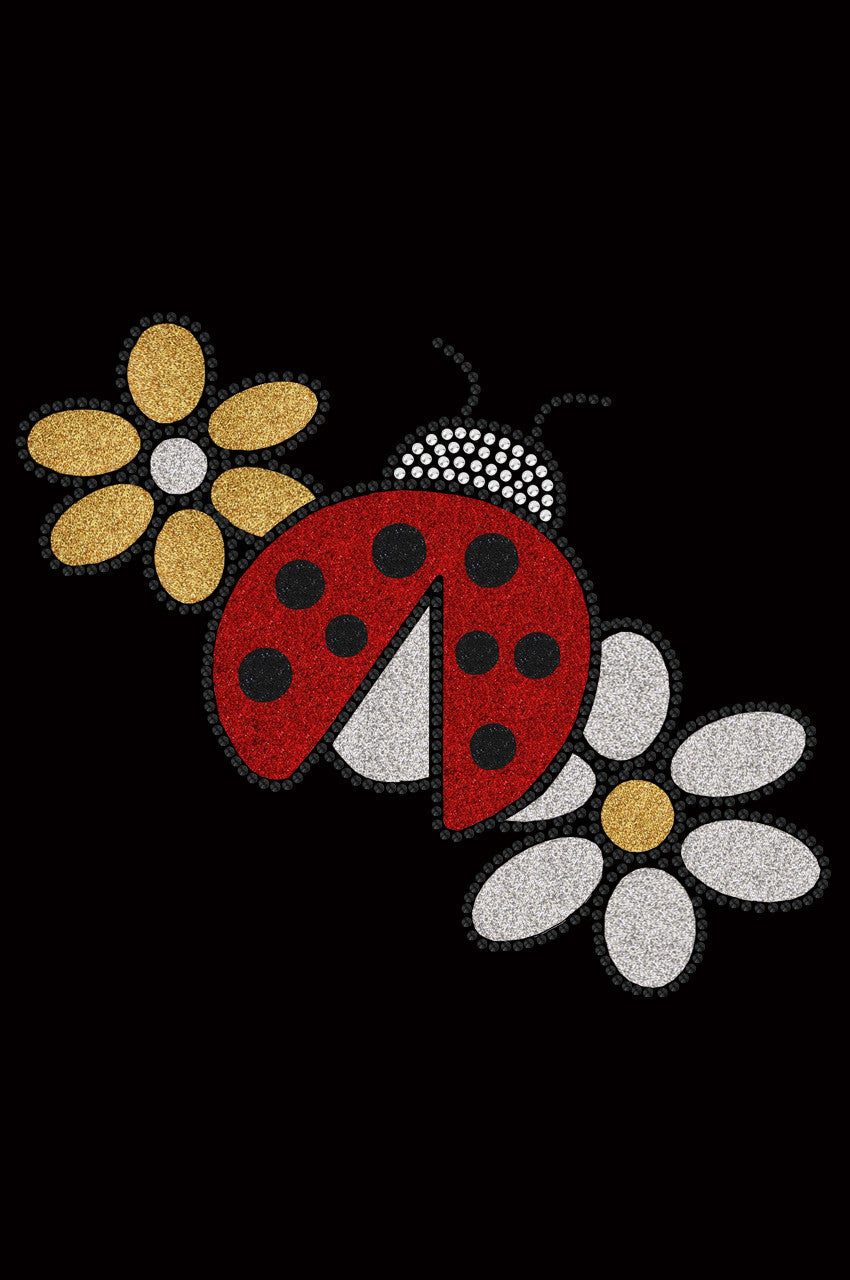 Glitter Ladybug & Daisies - Bandanna