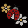 Glitter Ladybug & Daisies - Women's T-shirt