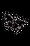 Pink Austrian crystal AB Butterfly - Bandannas