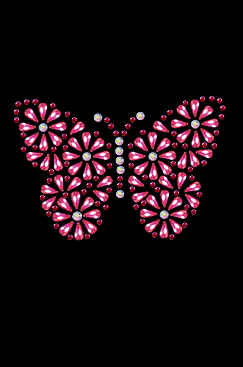 Pink Nailhead Butterfly - Women's T-shirt