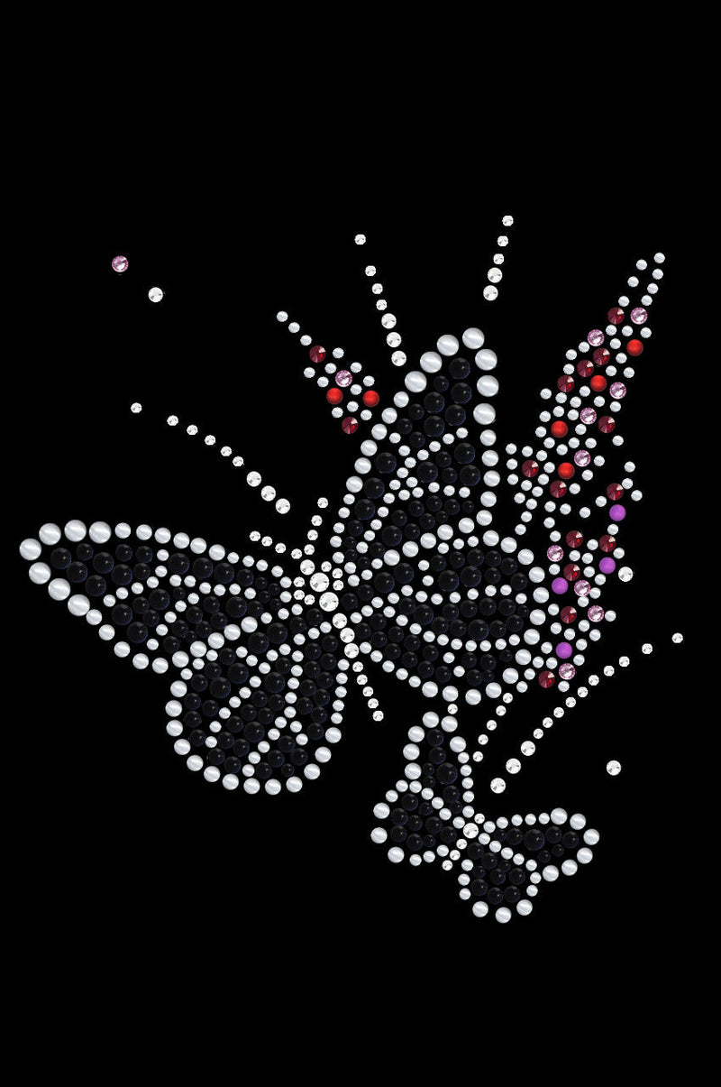 Black Butterfly with Flowers - Bandannas