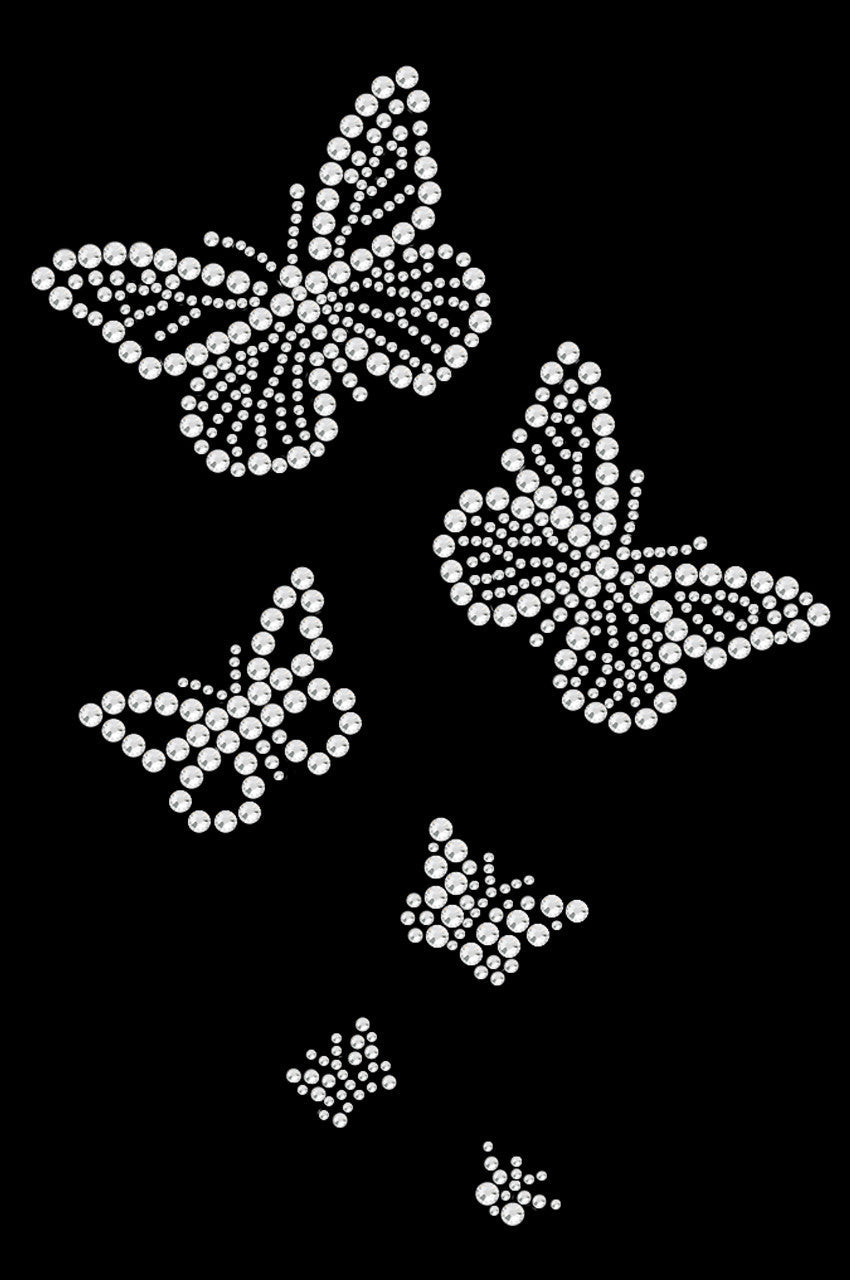 Rhinestone Butterflies - Womens T-shirt
