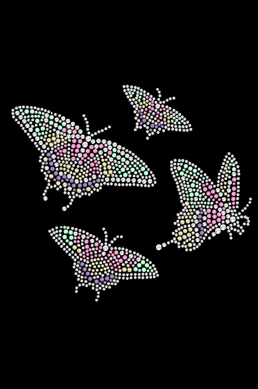 Pastel Butterflies - Womens T-shirt