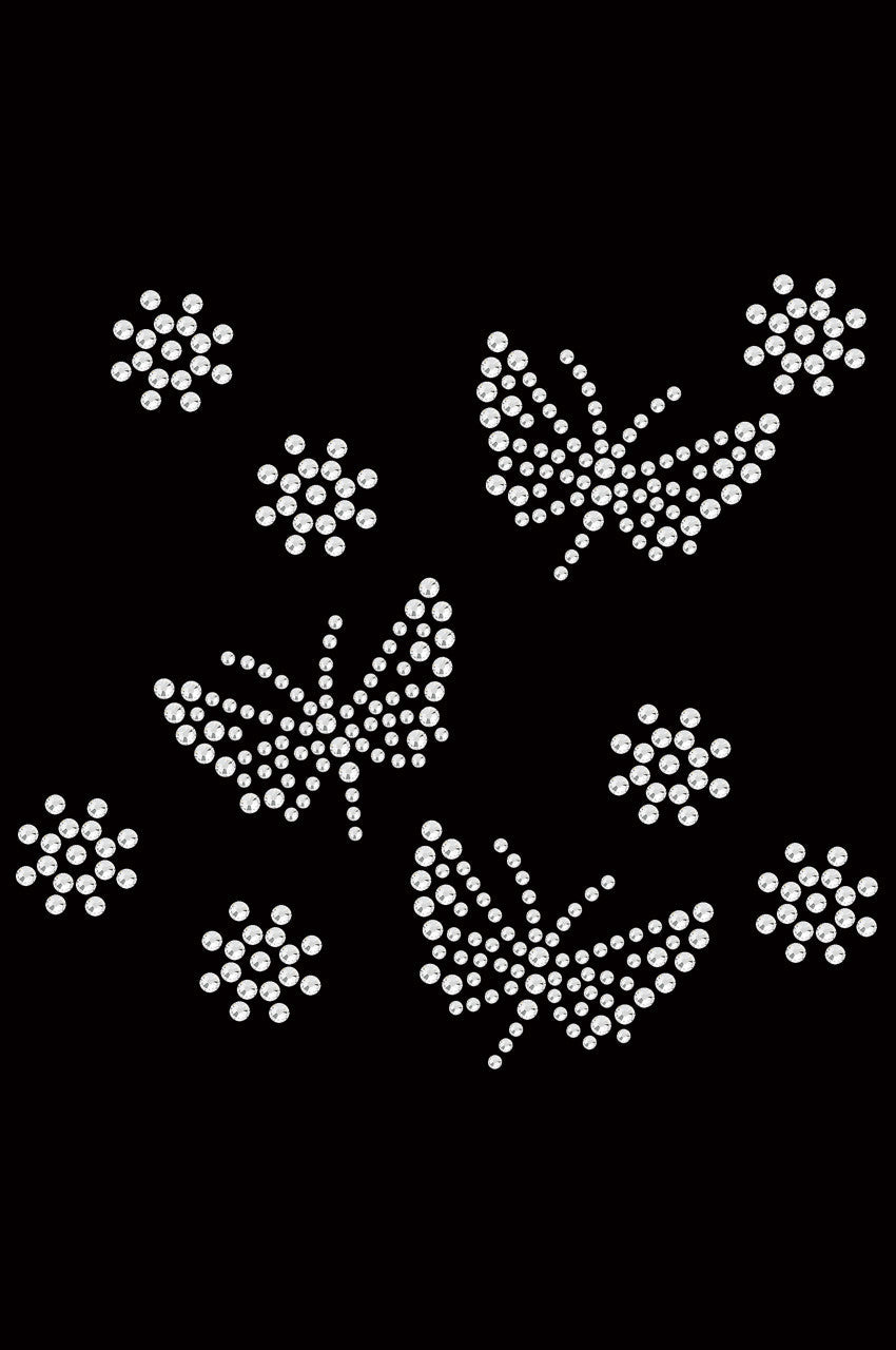 Small Rhinestone Butterflies - Womens T-shirt