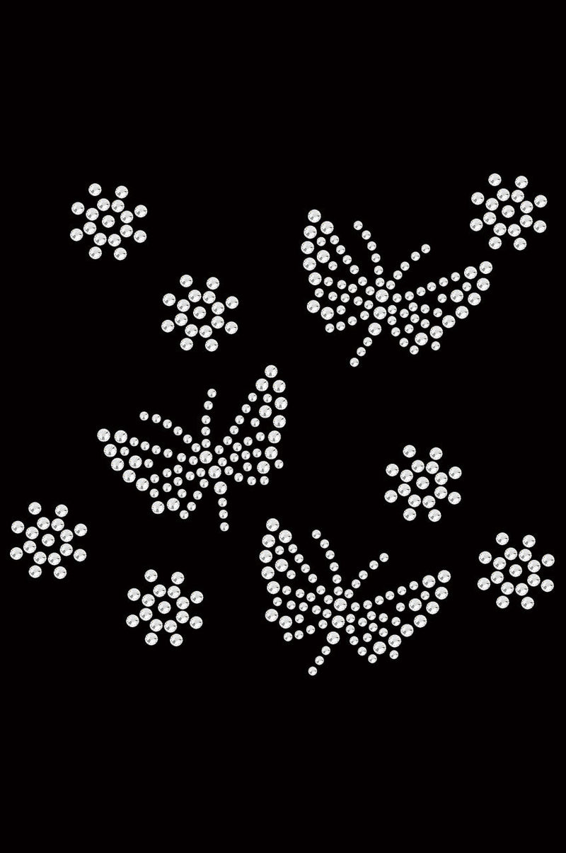 Small Rhinestone Butterflies - Women's T-shirt