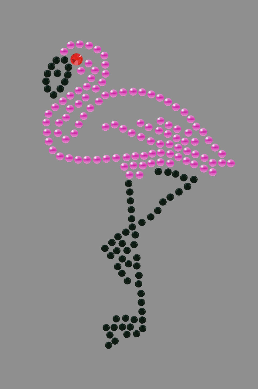 Pink Flamingo with Black Legs - Small - Bandanna