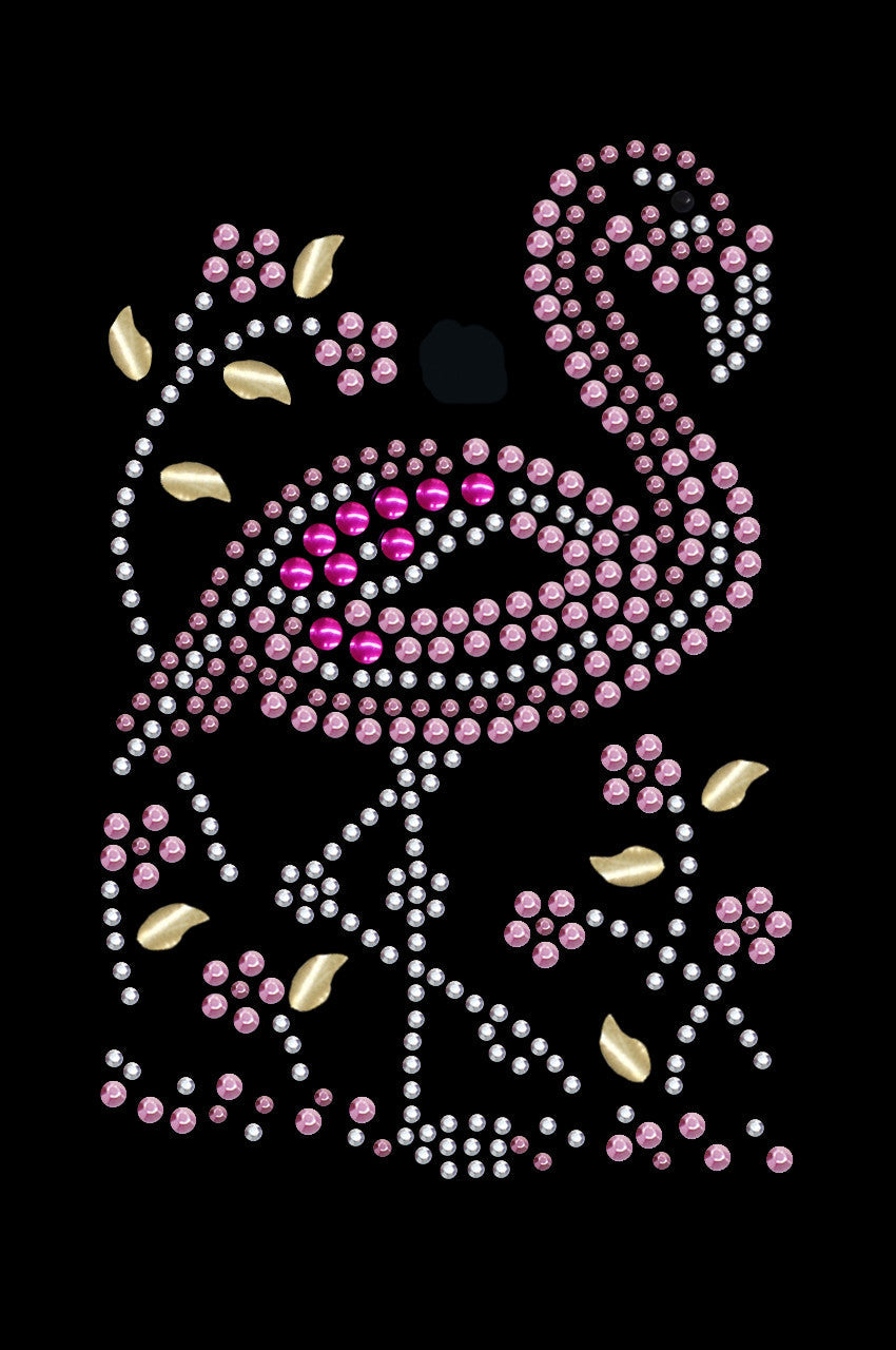 Pink Flamingo with Nailhead Flowers - Custom Tutu