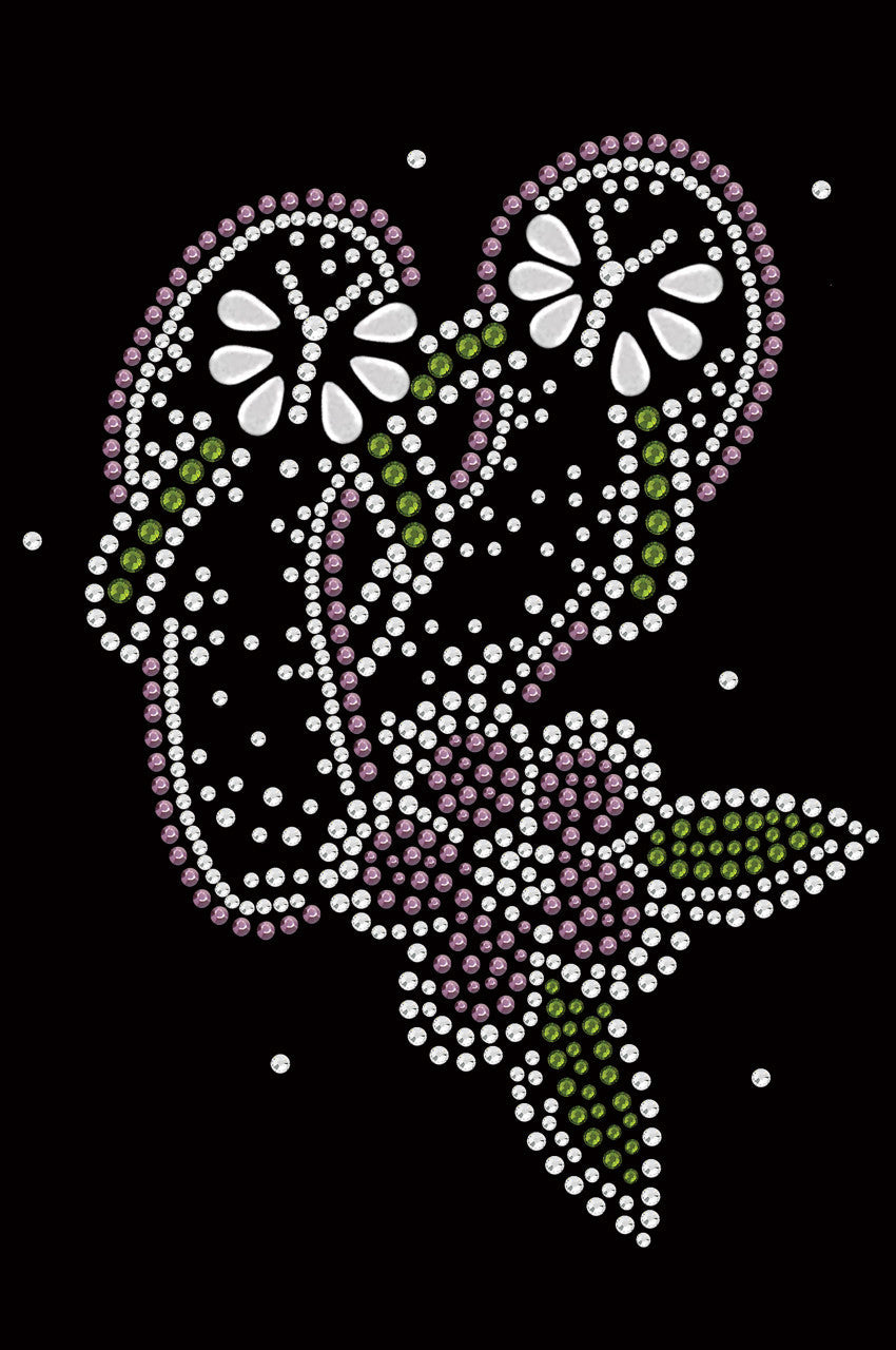 Pink Flip Flops with Flowers - Womens T-shirt