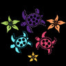 Satin Sea Turtles with Flowers - Bandanna