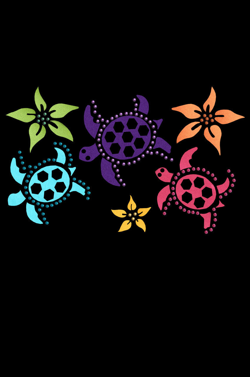 Satin Sea Turtles with Flowers - Custom Tutu