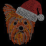 Yorkie Face  2 with Santa Hat - Custom Tutu
