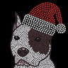 Pit Bull with Santa Hat - Custom Tutu
