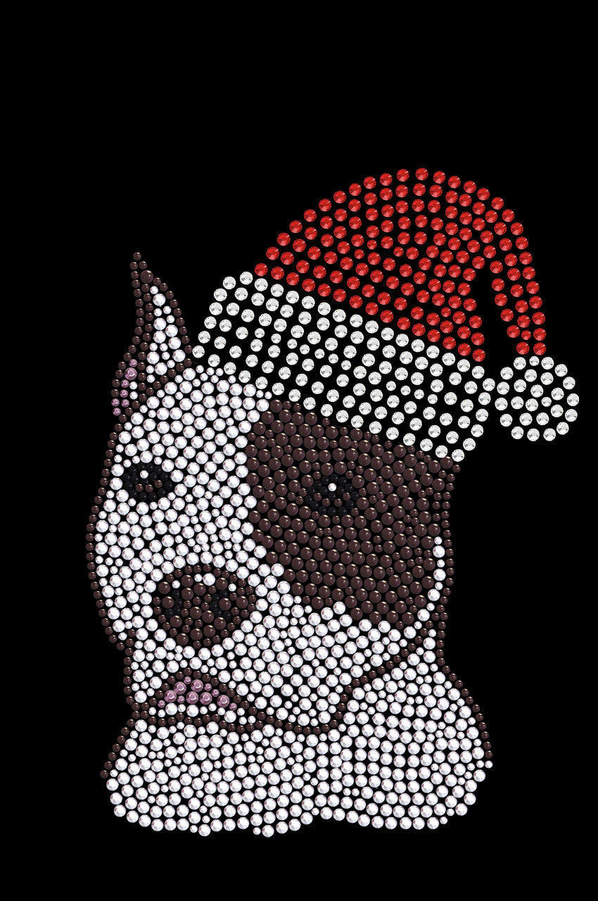 Pit Bull with Santa Hat - Custom Tutu
