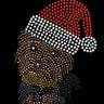 Yorkie Face  1 with Santa Hat - Custom Tutu