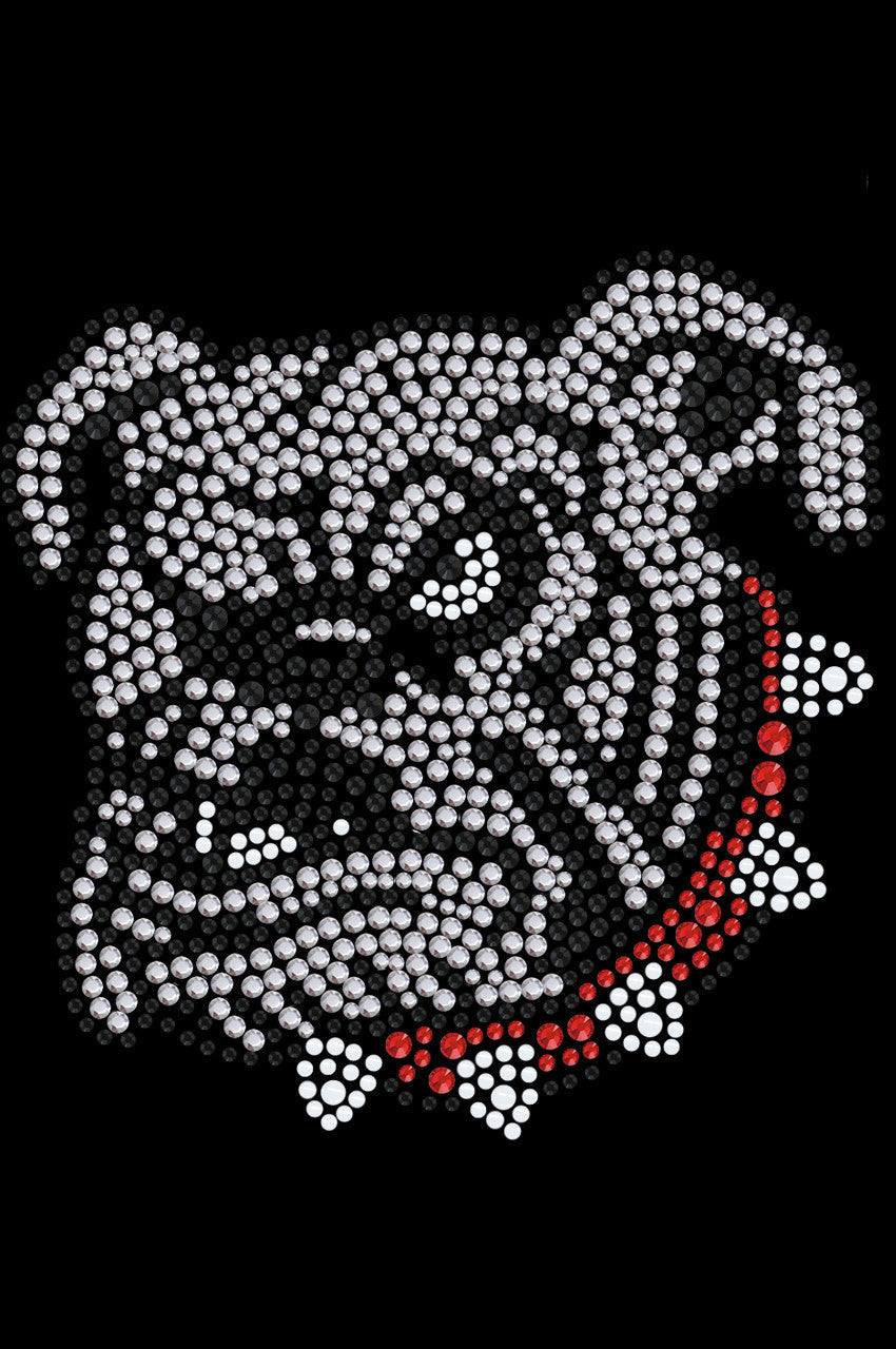 Bulldog Face (White) - bandana