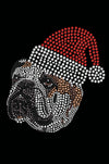 Bulldog Face (Brown) with Santa Hat - Custom Tutu