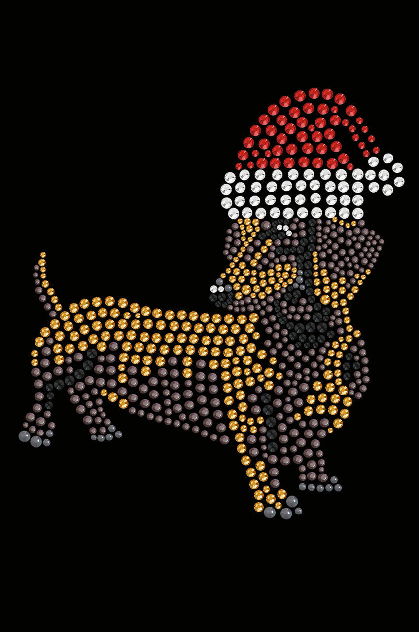 Dachshund 2 with Santa Hat - Custom Tutu