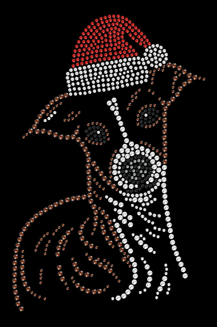 Italian Greyhound Face with Santa Hat - Custom Tutu