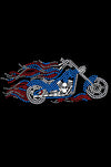 Motorcycle (Large Red, White, & Blue with Flames) - Custom Tutu