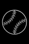 Baseball (Rhinestone Outline) - Dog Tank
