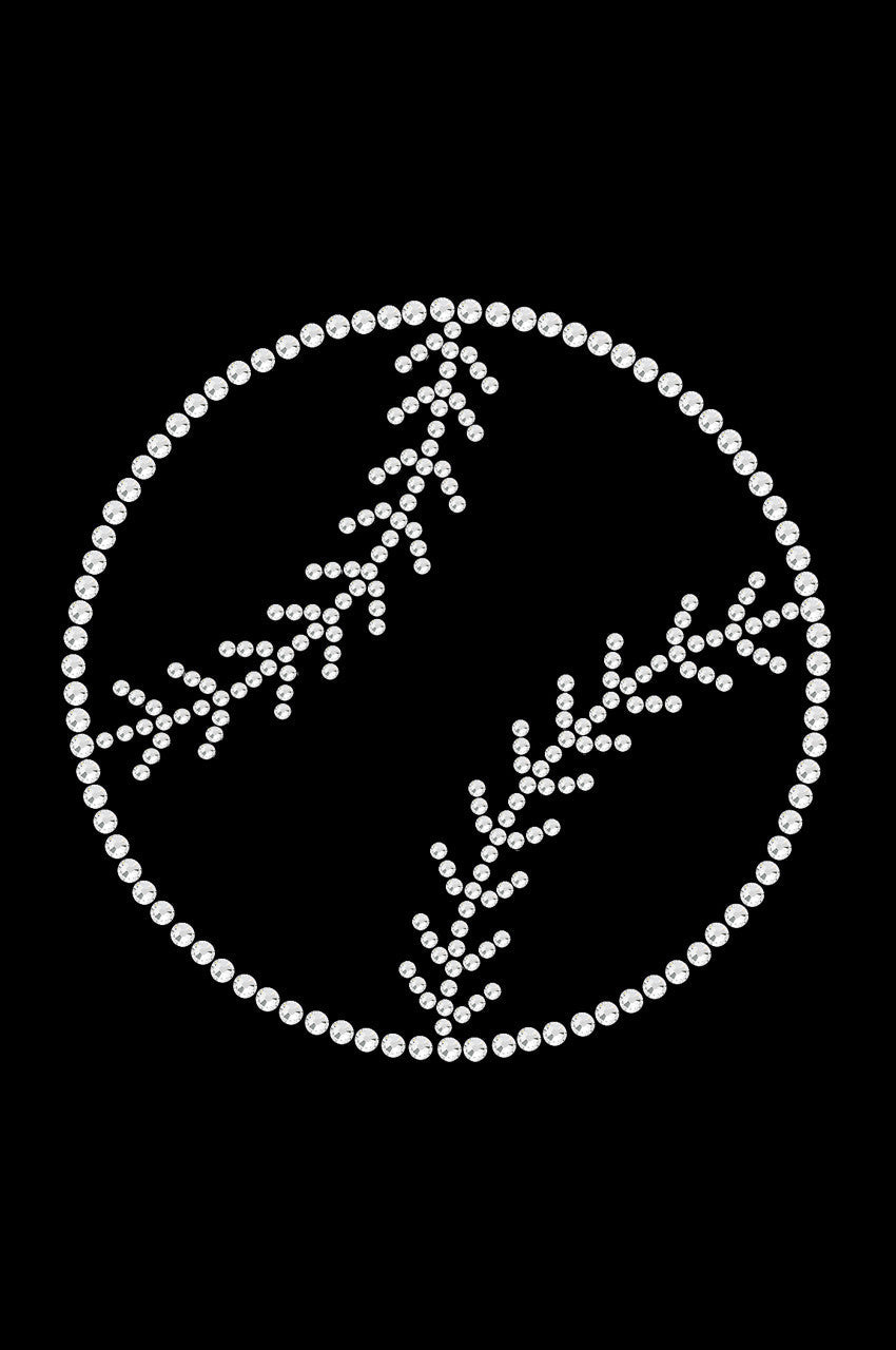 Baseball (Rhinestone Outline) - Dog Tank