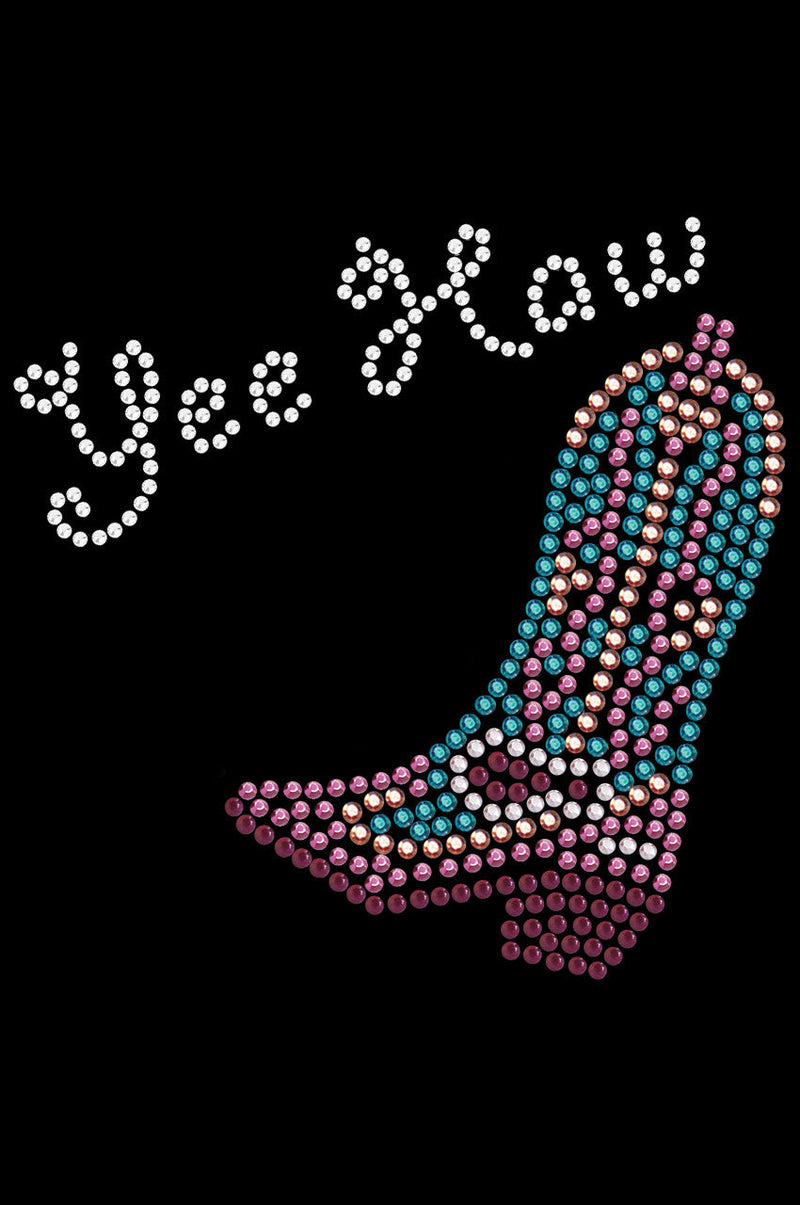 Boot (Pink & Turquoise with Yee Haw) - bandana