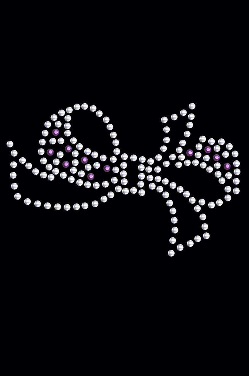 Bow (Purple & Silver) - Bandanna