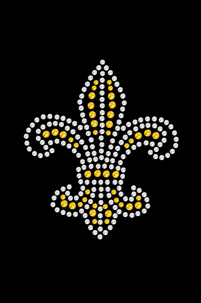Fleur de Lis (Gold Rhinestones) - Womens T-shirt