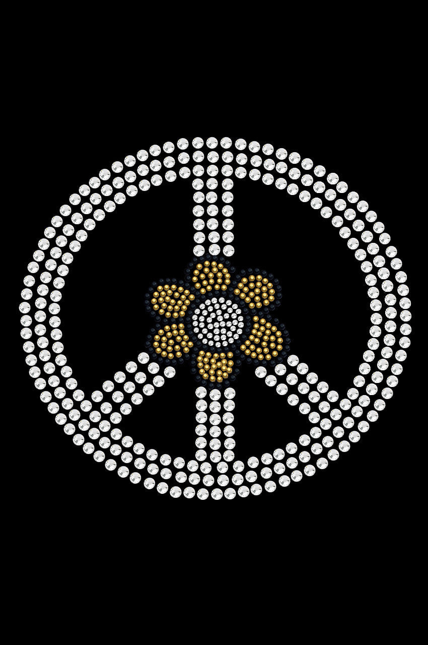 Peace Sign with Daisy - Women's T-shirt