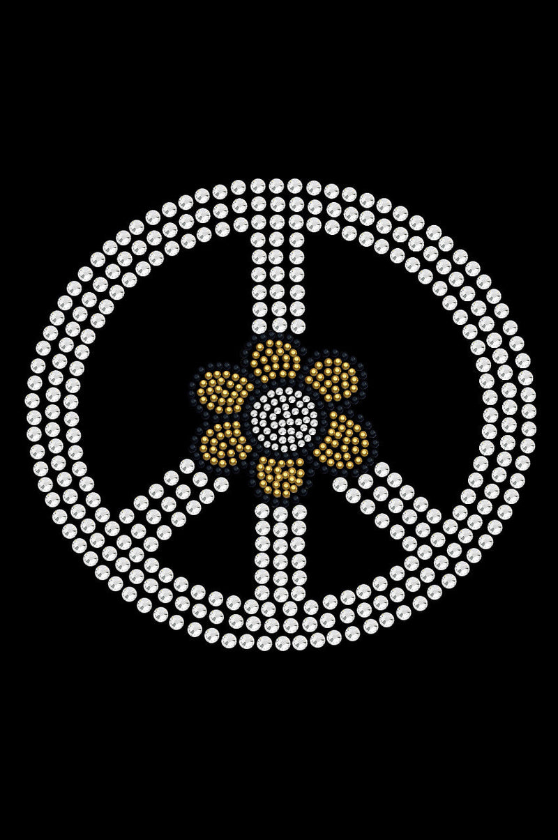 Peace Sign with Daisy - Women's T-shirt