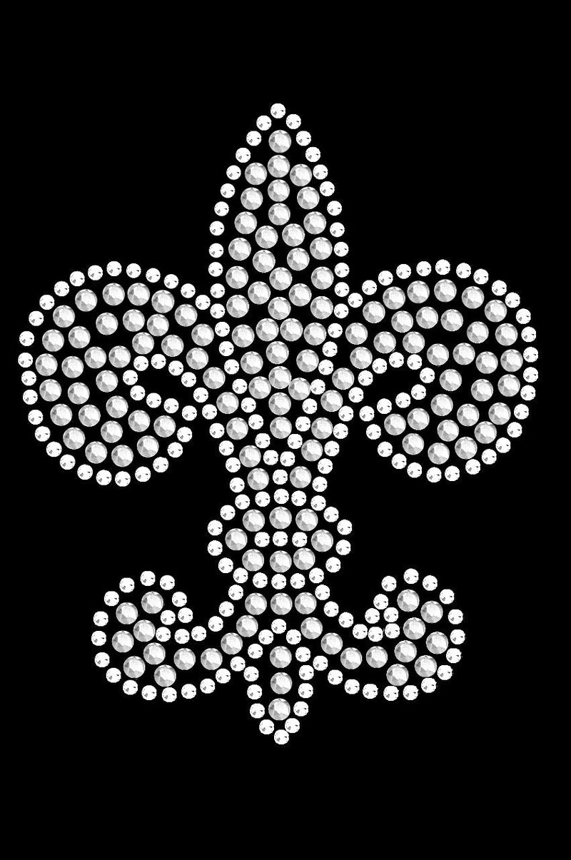 Fleur de Lis (Rhinestone & rhinestuds) - Bandanna