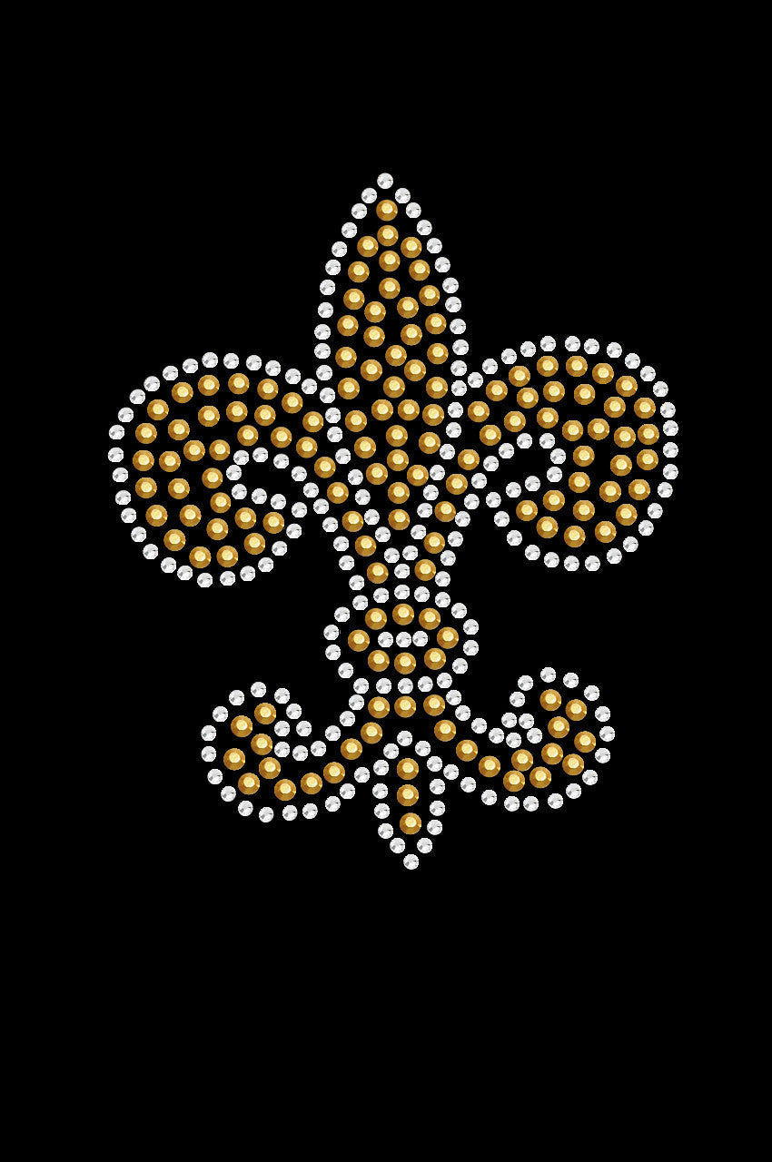 Fleur de Lis (Gold Rhinestuds) - Bandanna