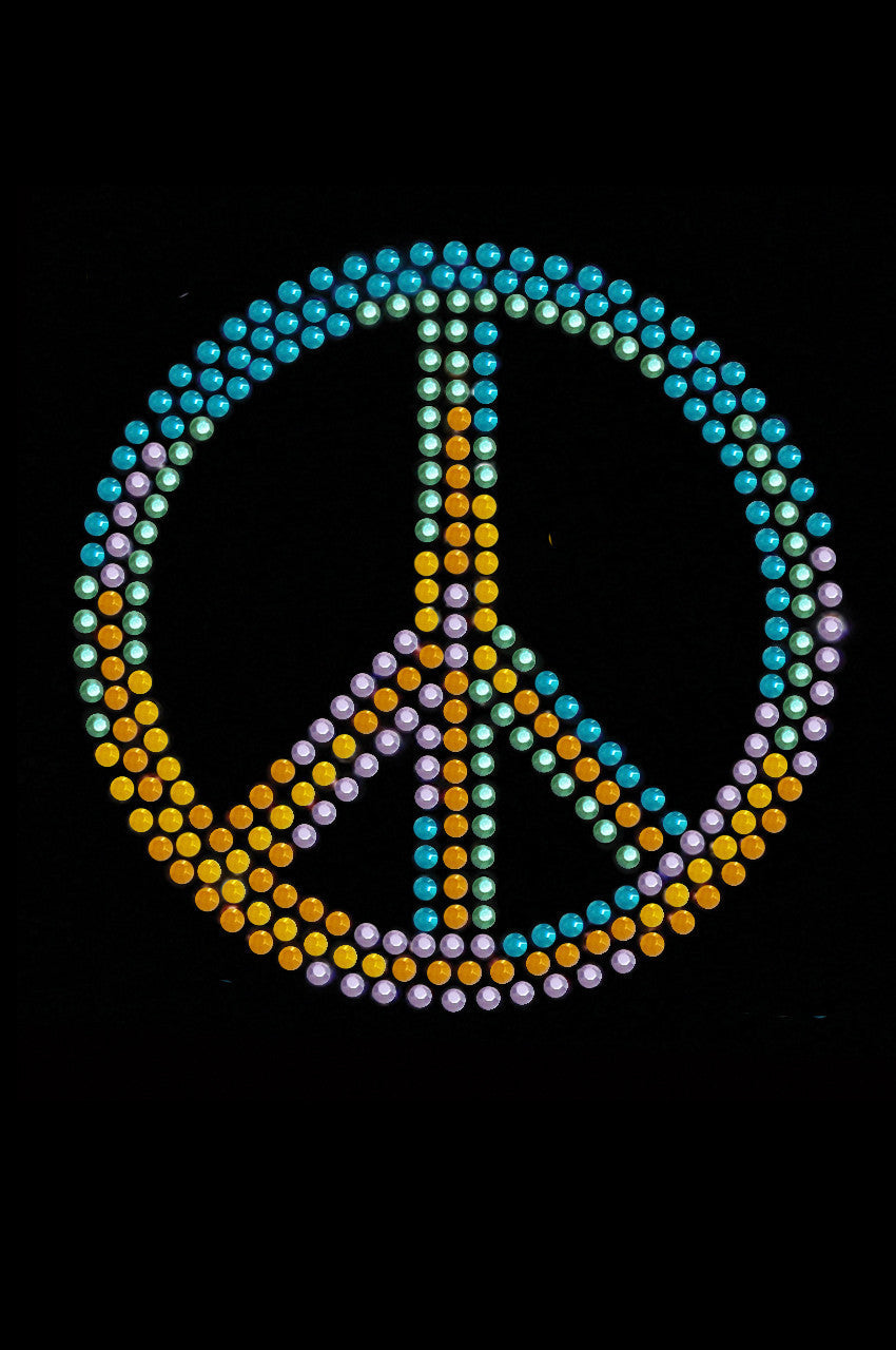 Peace Sign (Blue, Orange, Yellow, & Green) - Bandanna