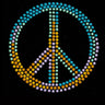 Peace Sign (Blue, Orange, Yellow, & Green) - Women's T-shirt